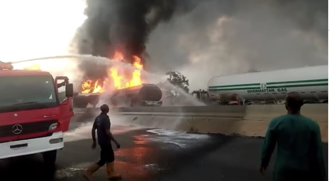 The tanker fire on Lagos-Ibadan expressway 2