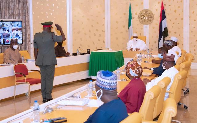 All hail the Commander-in-chief: Yahaya saluted President Buhari
