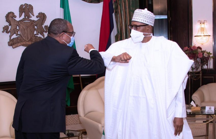 Buhari with former Ethiopian PM Hailemariam Desalegn Boshe