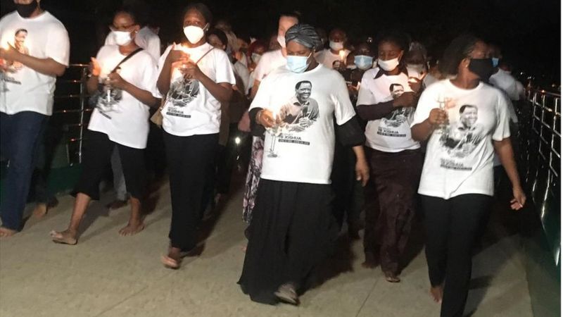 Evelyn Joshua leads candlelight procession for TB Joshua