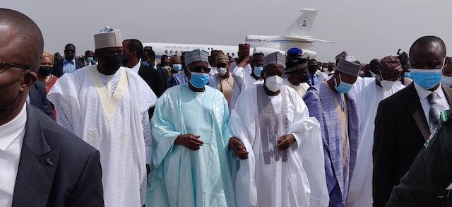 Ganduje, middle welcomes Prof. Gambari, CoS to President Buhari to Kano