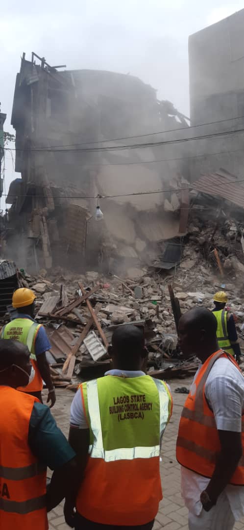 Lagos demolishes a house at 19 Church street Lagos Island