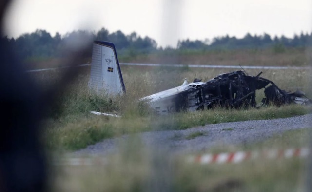 the crashed DHC-2 Turbo Beaver plane in Sweden