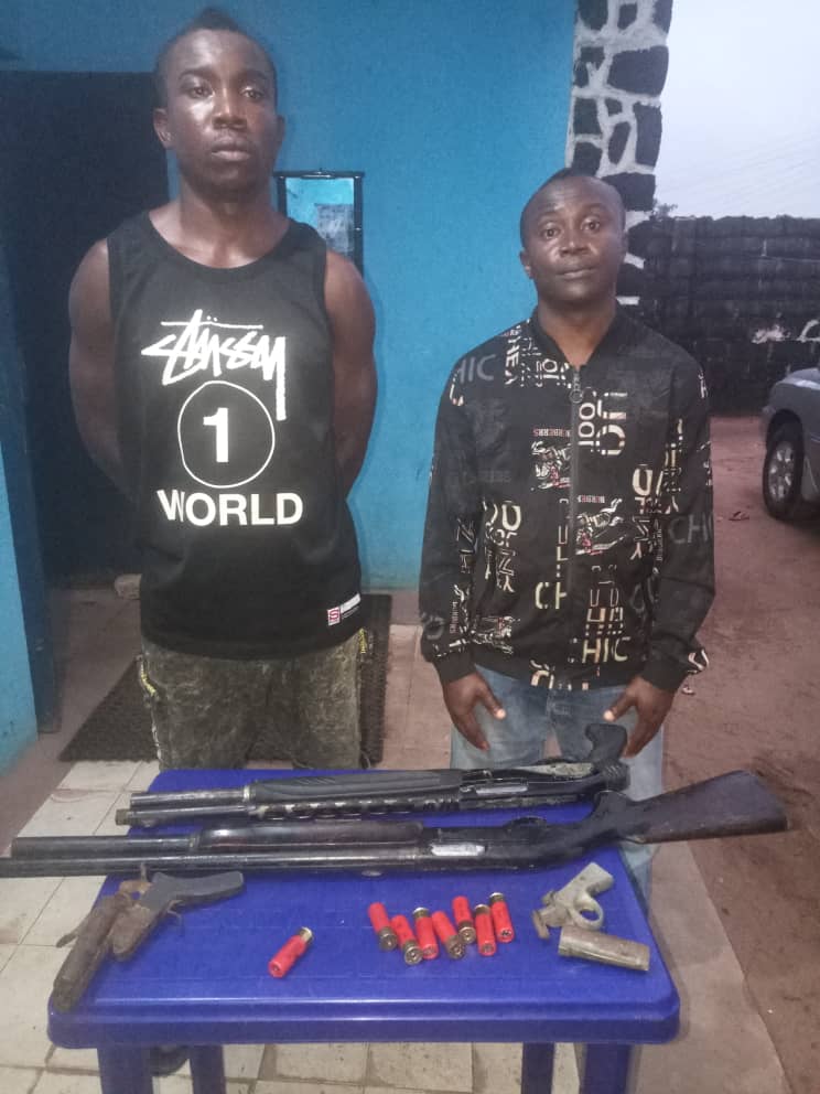 Darlington Ogubike and Ihuoma Emeriole. Robbery suspects arrested in Imo State
