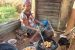 A woman fries Akara or bean cake outside Chukuku in Abuja