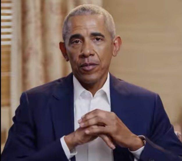 Barack Obama announcing his partnership with NBA Africa on Tuesday