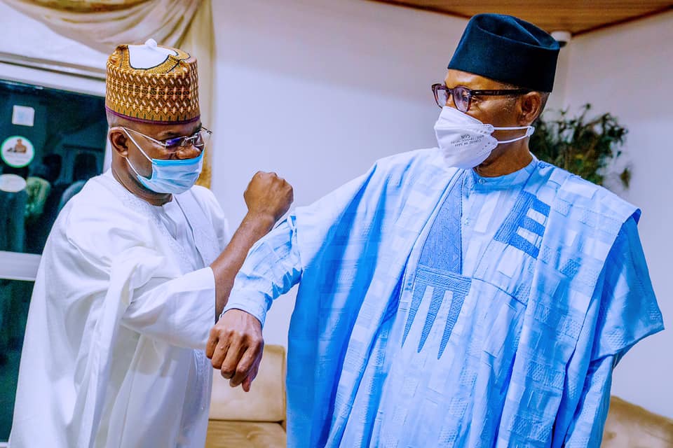 President Buhari with Governor Yahaya Bello