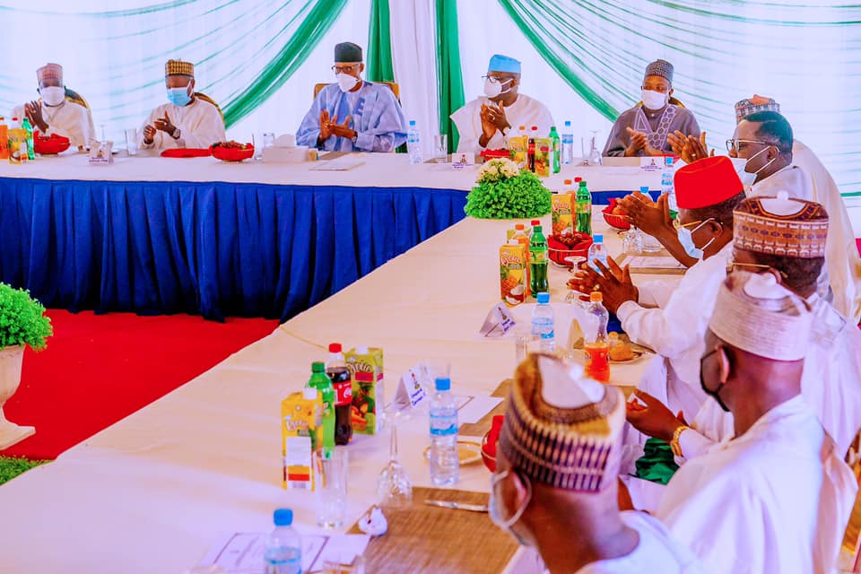 APC governors pay Sallah homage to Buhari in Daura