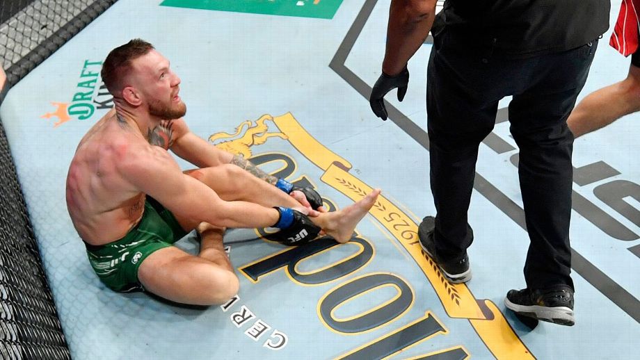 Conor McGregor breaks his ankle in first round loss to Poirier