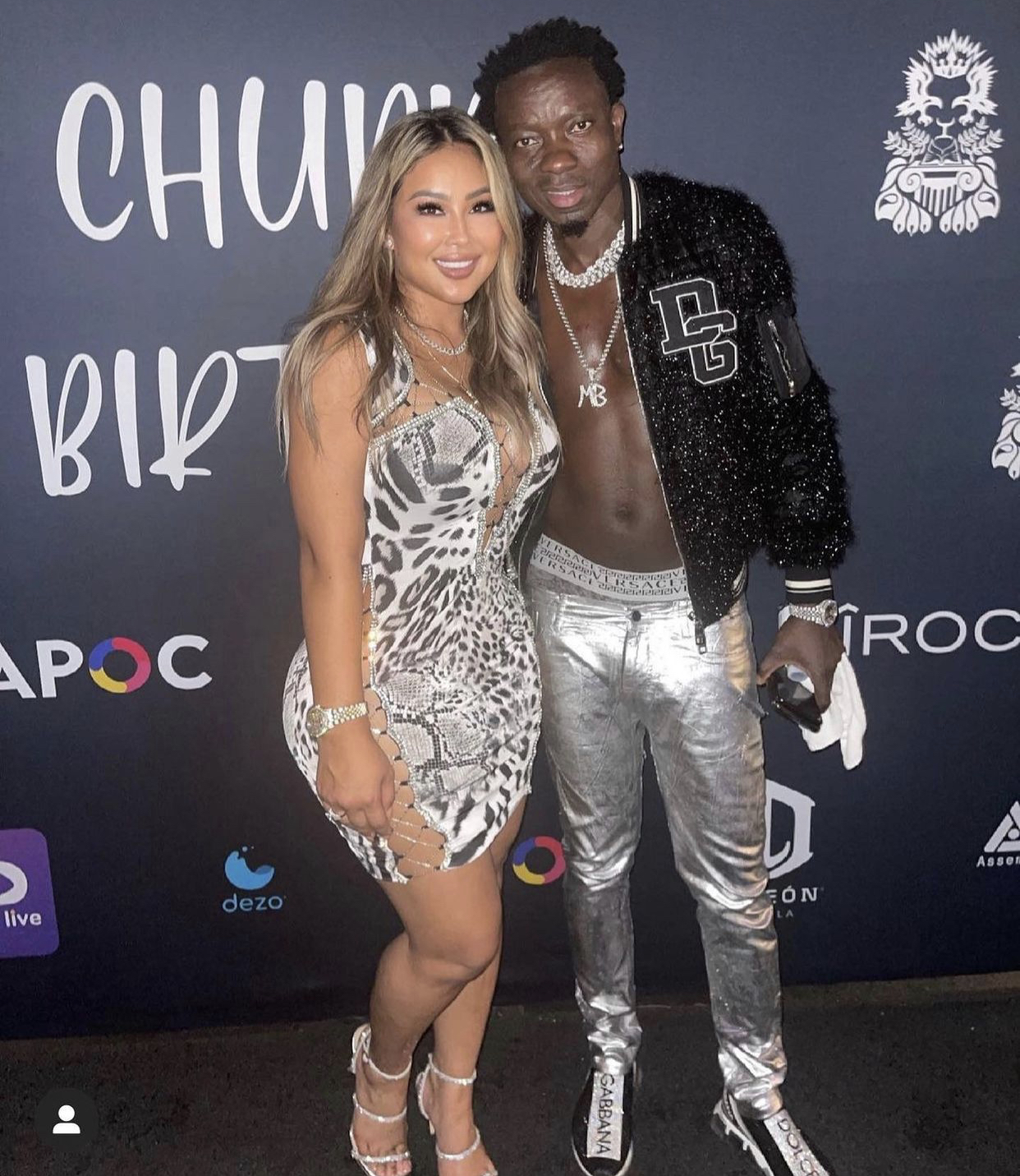 Comedian Michael Blackson and his girlfriend Rada