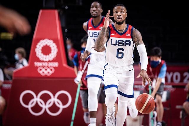 Damian Lillard of USA sizzling hot against Iran 