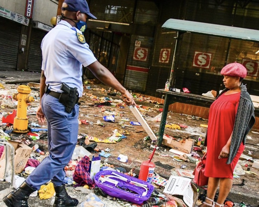 A Zuma looter arrested with stolen items by South Africa police