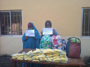The 2 ladies arrested with suspected illicit drugs