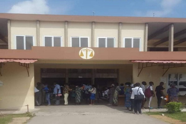 Igboho supporters in Benin waiting for him in Cotonou court