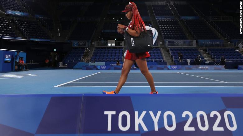 Naomi Osaka knocked out of Tokyo women’s singles tennis