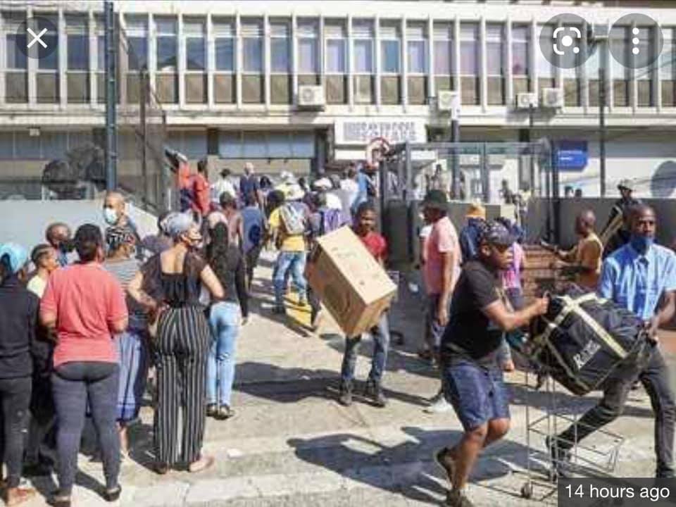 Photo from the scene of looting in South Africa