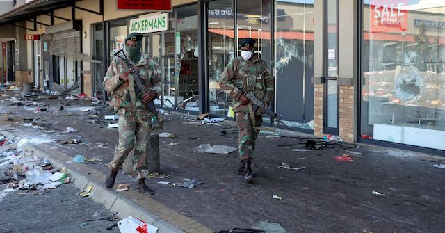 Soldiers patrol the streets in worst violence in South Africa over Zuma