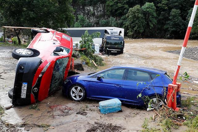 The ruins left by devastating flood in Germany and Belgium