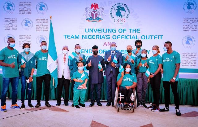 Vice President Yemi Osinbajo unveils Team Nigeria’s 2020 Tokyo  Olympic Kit and attends the send forth ceremony for the athlete