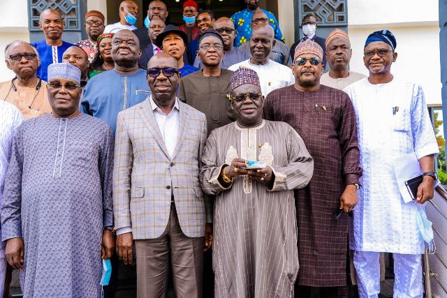 Atiku and his entourage visit Obaseki in Benin