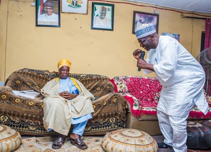 Governor Abdulrazaq greets emir of kaiama on 11th anniversary