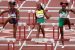 Amusan, right, breezes into 100m hurdles final