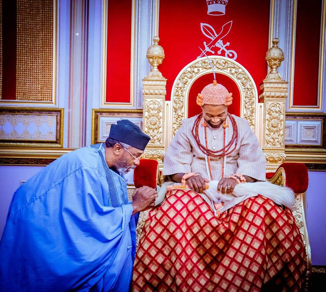 Gbajabiamila with Itsekiri king Tsola Emiko