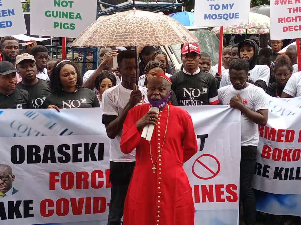 A cross section of the protesters