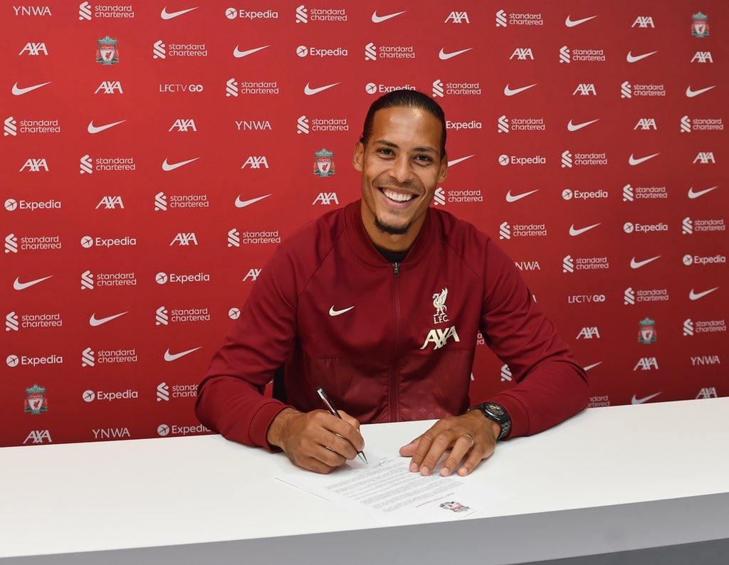 Van Dijk pens four-year contract extension with Liverpool