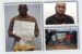 Drug suspects, R, Ibeh Ejike, above right, Eze Okorie and below cannabis vehicle in Abuja
