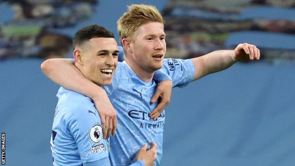 Kevin de Bruyne and Phil Foden