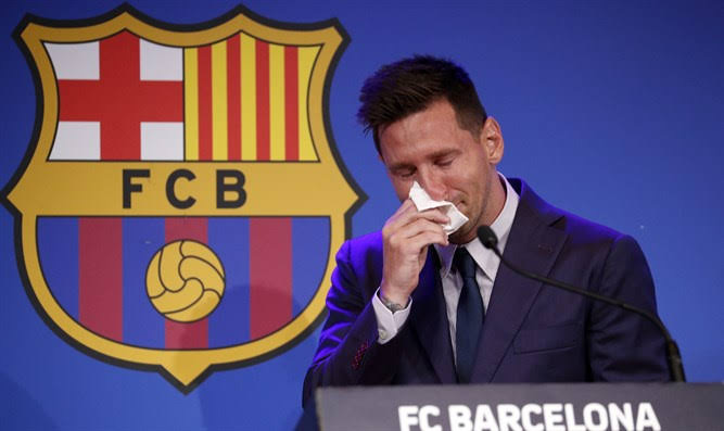 Messi shed tears at Barcelona farewell press conference