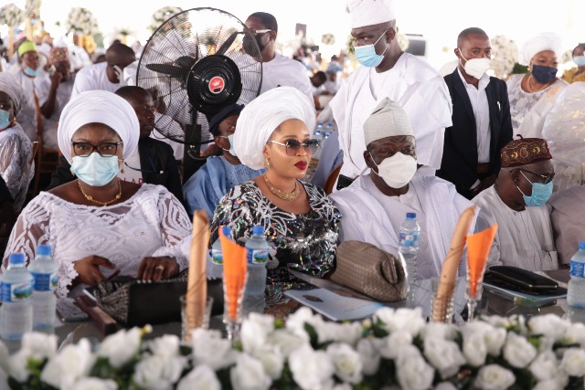 Mrs Olukemi Mimiko, Mrs Oyindamola Shittu and Mr Lanre Shittu