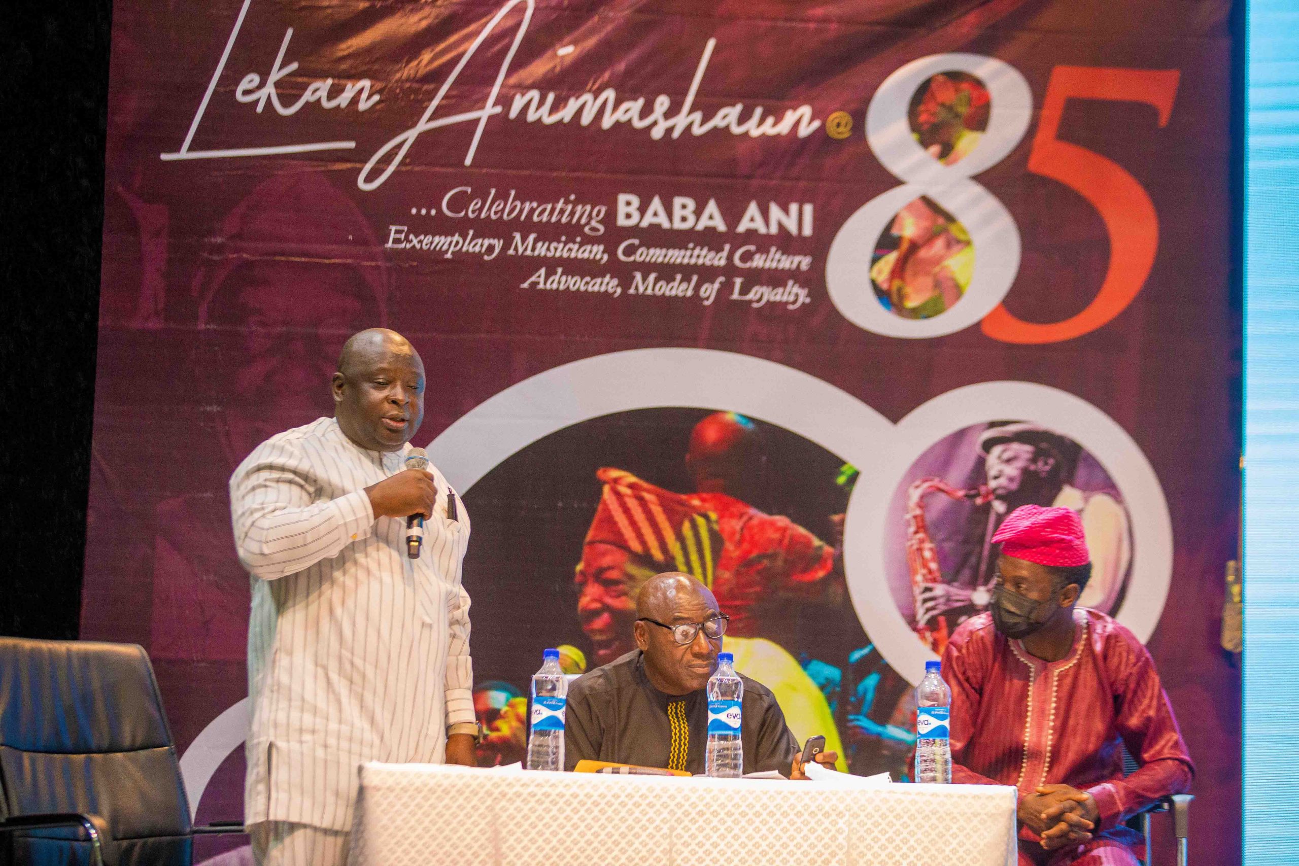 L-R Babajide Kolade Otitoju, speaking at the event. Photo by Ayodele Efunla