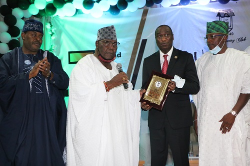 L-R: Chairman, Lagos State Universal Basic Education Board, Hon. Wahab Alawiye King; Chairman, Lagos Country Club, Board of Trustees, Aare Kola Oyefeso; Deputy Governor, Dr. Kadri Obafemi Hamzat and Commissioner for Local Government and Community Affairs, Hon. Wale Ahmed at a lecture organized to mark the 72nd Anniversary of the Lagos Country Club, Ikeja held at the Club premises in GRA, Ikeja.