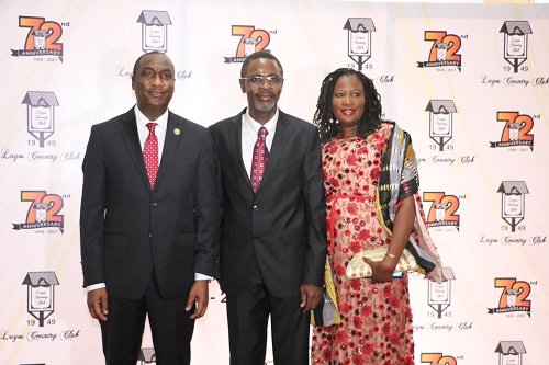 L-R: Deputy Governor, Dr. Kadri Obafemi Hamzat; President, Lagos Country Club, Arc. Funmi Bamkole and Wife of President, Lagos Country Club, Mrs. Biola Bamkole at a lecture organized to mark the 72nd Anniversary of the Lagos Country Club, Ikeja held at the Club premises in GRA, Ikeja.