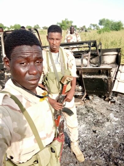 MNJTF soldiers afteMNJTF soldiers after beating Boko Harm fighters in Diffar beating Boko Harm fighters in Diffa