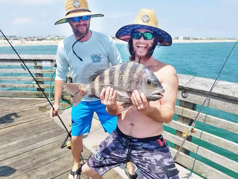 Nathan Martin of South Mills with sheepshead fish on 2 August