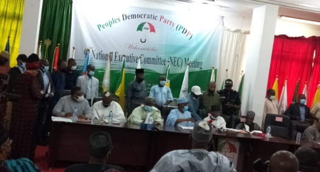 Akinwomi presides over PDP NEC meeting; Secondus absent
