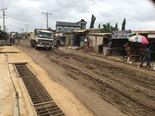 The degraded Abule-Oko Road, Magboro area of Ogun State