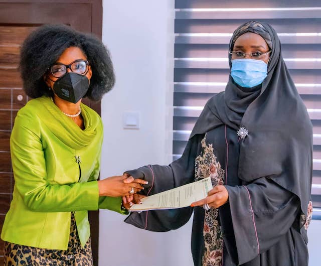 For senior citizens: Sadiya Umar Farouq, Minister of Humanitarian affairs(R) and Dr Emem Omokaro, DG, NSCC