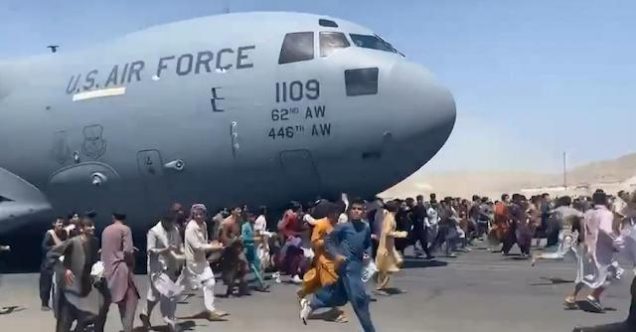 U.S. Air Force C-17 plane that left Kabul Monday amid chaos