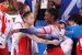 Simone Biles congratulates Guan who won the gold