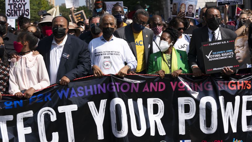 Voting rights protesters in Atlanta