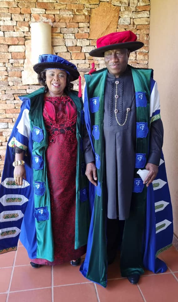 Goodluck Jonathan and his wife, Dame Patience Jonathan at the ceremony.