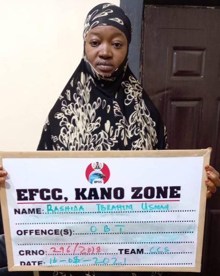 Rashida Ibrahim Usman arraigned by EFCC