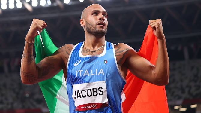 Lamont Jacobs wins 100m gold for Italy