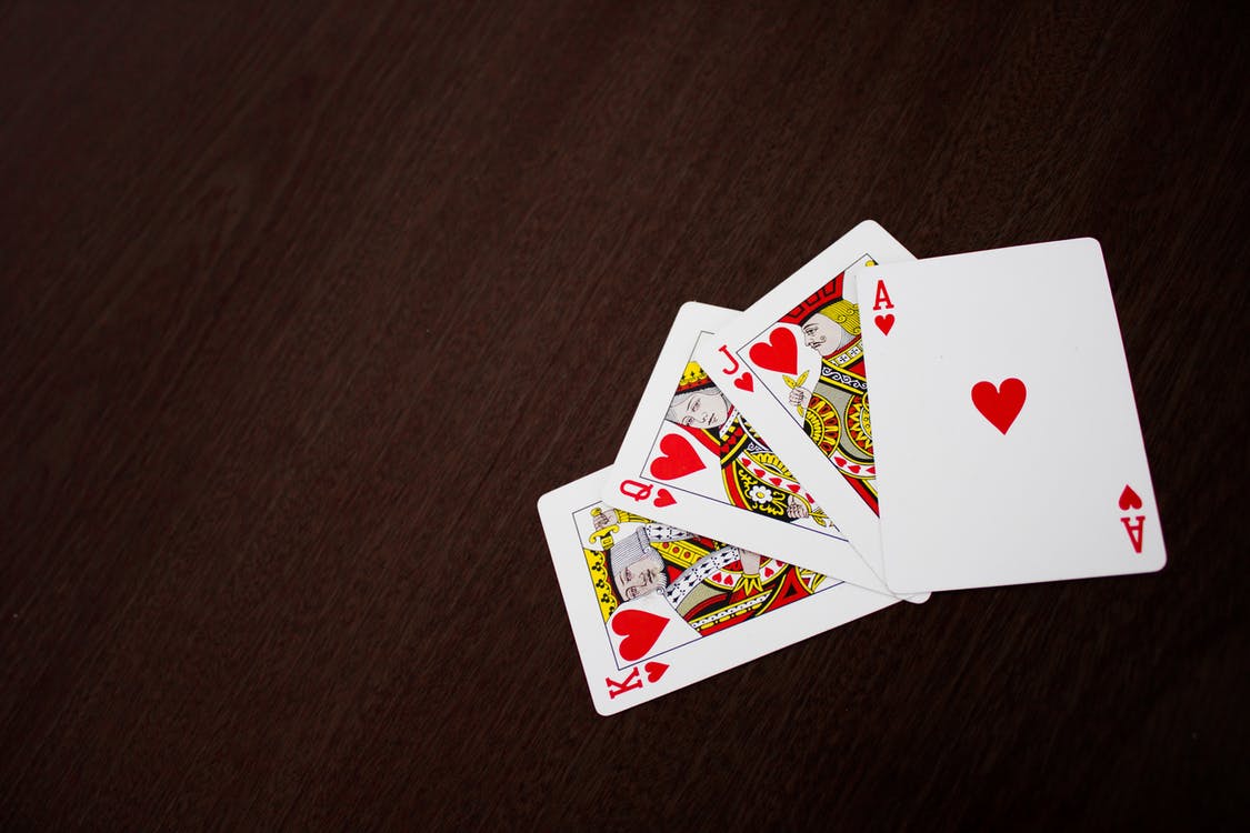 playing cards on a table