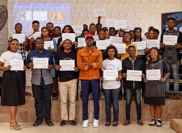 NABSolute Media founder, Victor Okpala(middle) and the participants in a group photograph.
