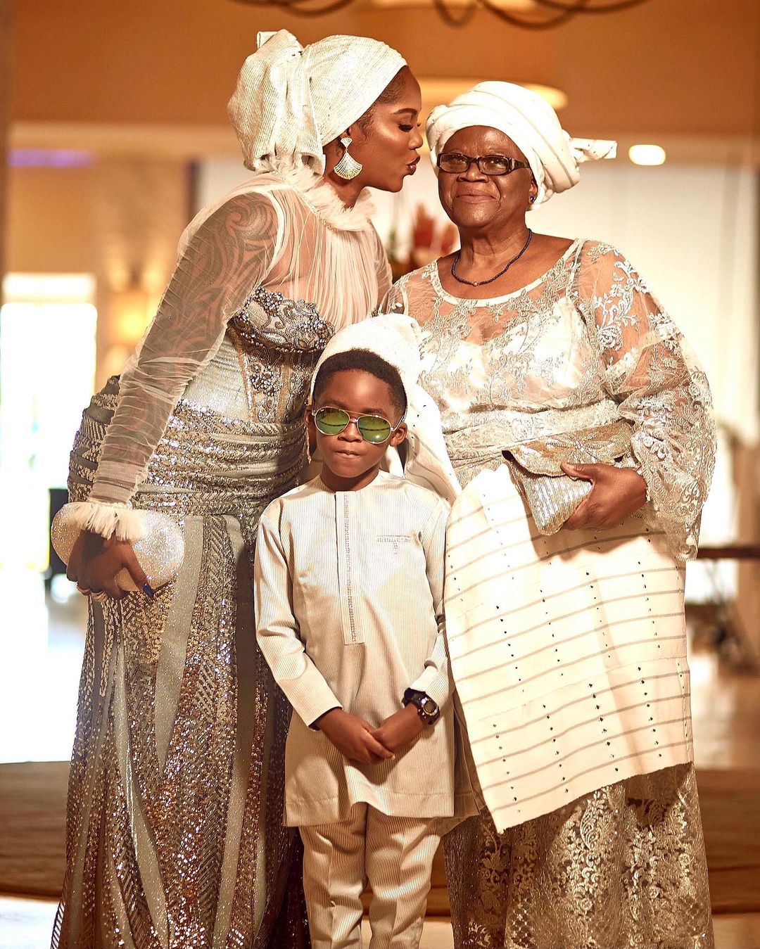 Tiwa Savage, Jamal and her mother Cecilia Savage